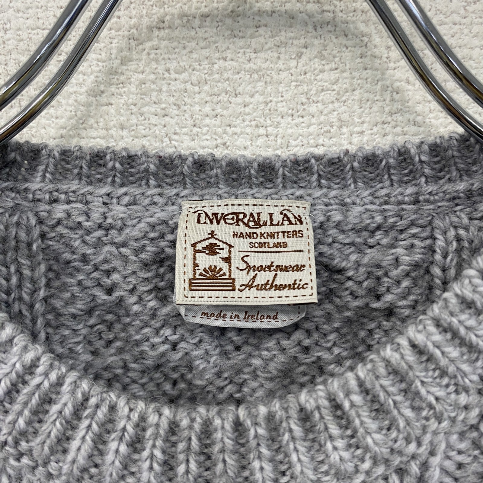 INVERALLAN　インバーアラン　ウールニットセーター　グレー