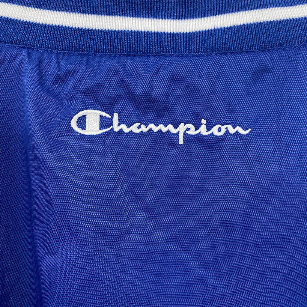 Champion　チャンピオン　プルオーバーナイロンジャケット　ロゴ刺繡　青　2XLサイズ