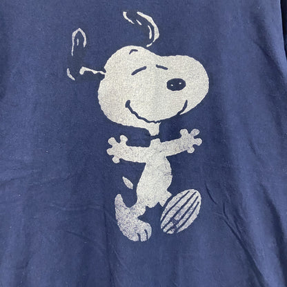 PEANUTS　ピーナッツ　SNOOPY　スヌーピー　半袖キャラクタープリントTシャツ　紺　ネイビー　2XLサイズ