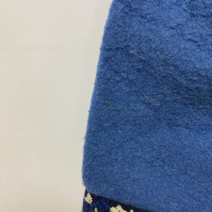 古着 used　FJORD FASHION　長袖チロリアンカーディガン　金具フック　刺繍　ヴィンテージ　ブルー　秋冬服