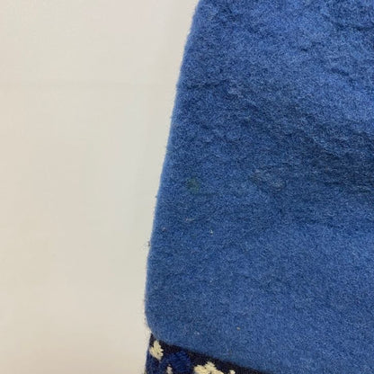 古着 used　FJORD FASHION　長袖チロリアンカーディガン　金具フック　刺繍　ヴィンテージ　ブルー　秋冬服