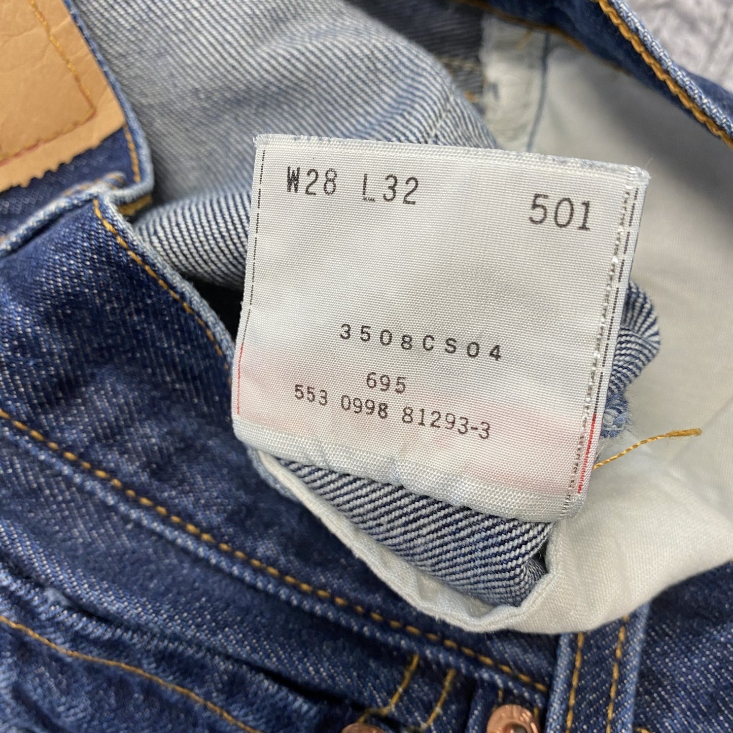 Levi's　リーバイス　501　デニムパンツ/ジーンズ　ボタンフライ　インディゴ　W28サイズ