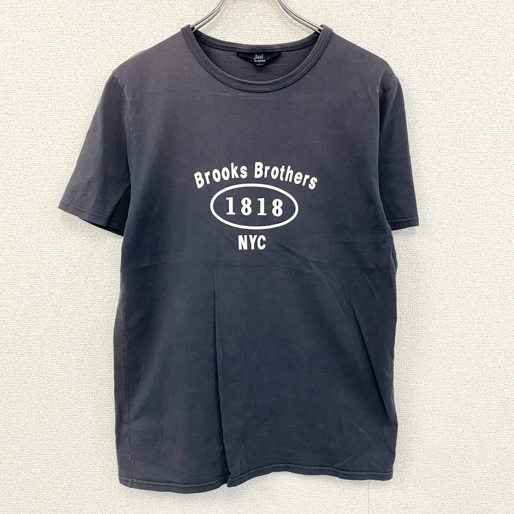 Brooks Brothers 346　ブルックスブラザーズ　半袖プリントTシャツ　紺　ネイビー　Sサイズ