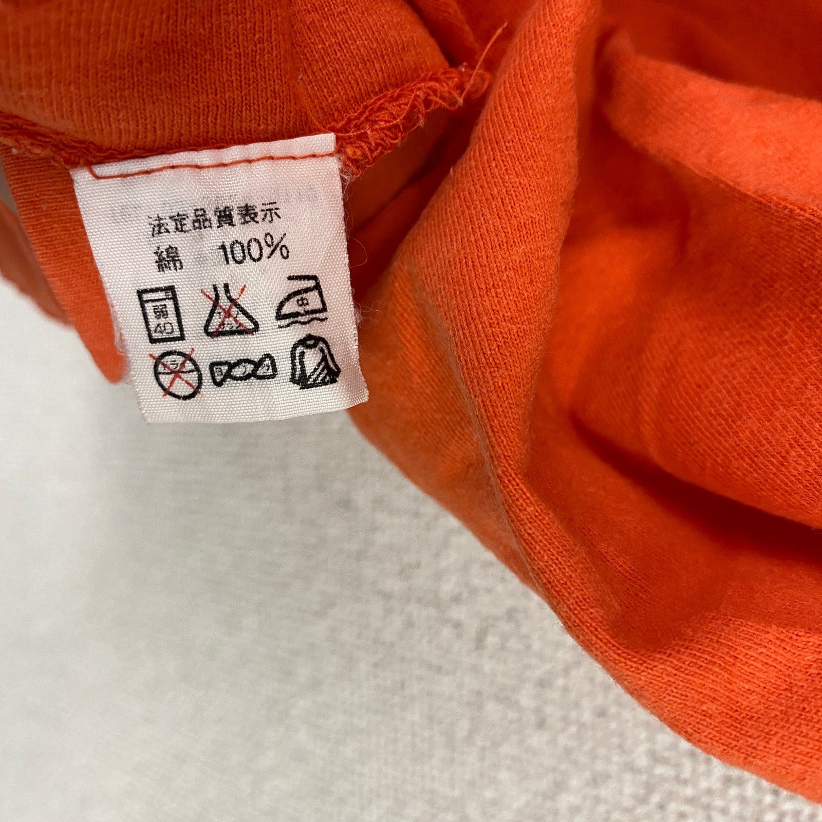 90s～　PIKO　ピコ　半袖プリントTシャツ　シングルステッチ　デカロゴ　ヴィンテージ　オレンジ　Lサイズ