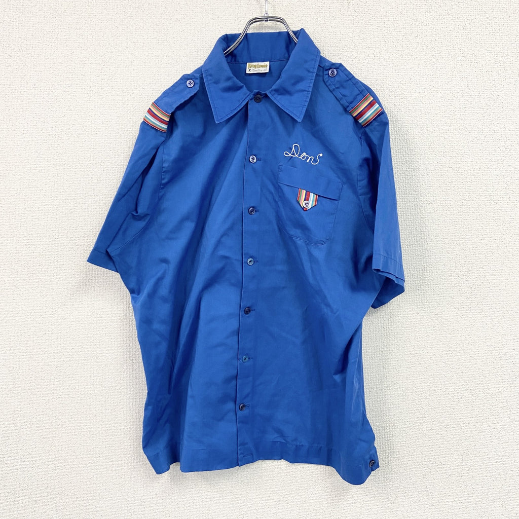 King Louie　半袖シャツ/ボーリングシャツ　青　ブルー　XLサイズ