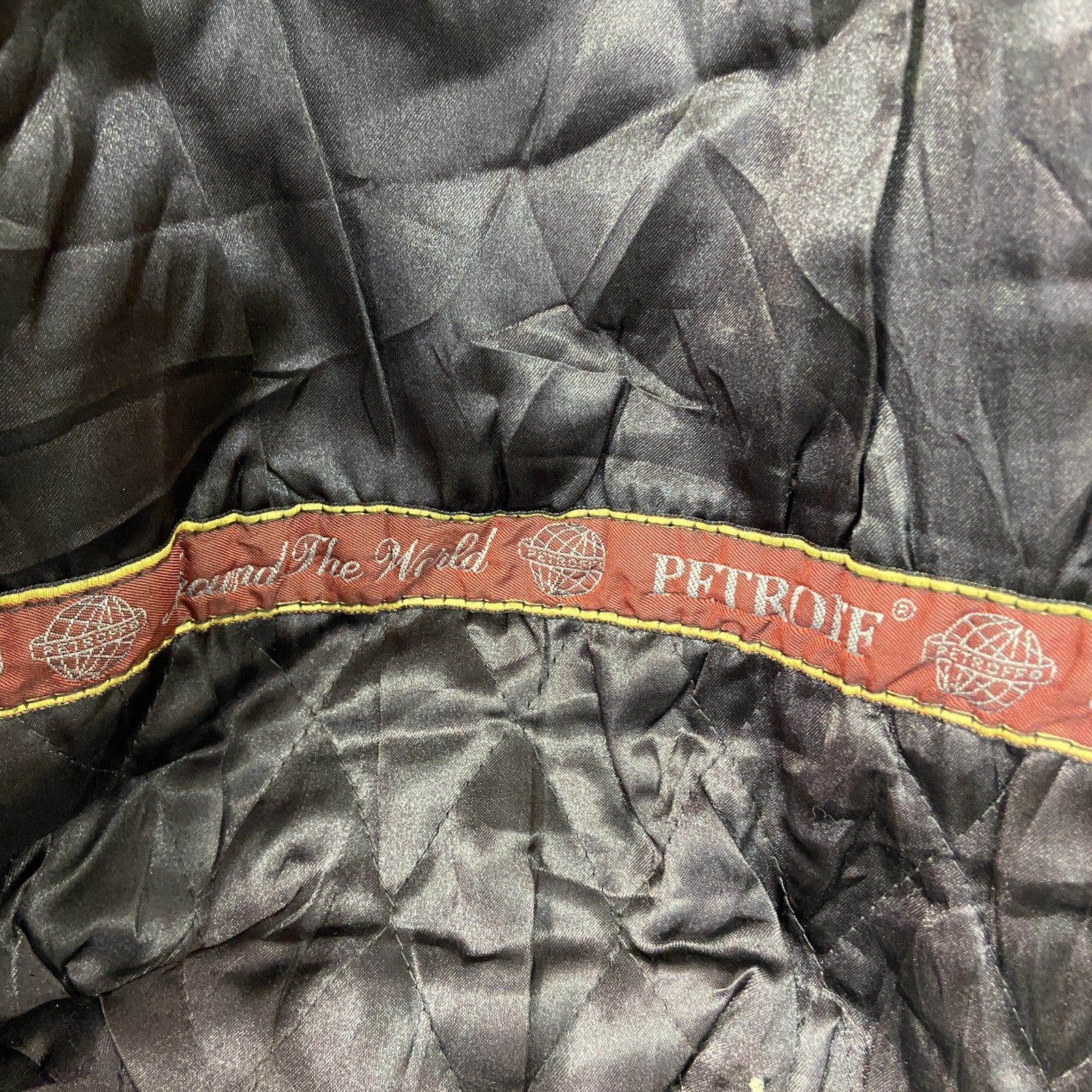 PETROFF　ペトロフ　レザーフライトジャケット　レザーブルゾン　リブ　茶色　ブラウン　Lサイズ