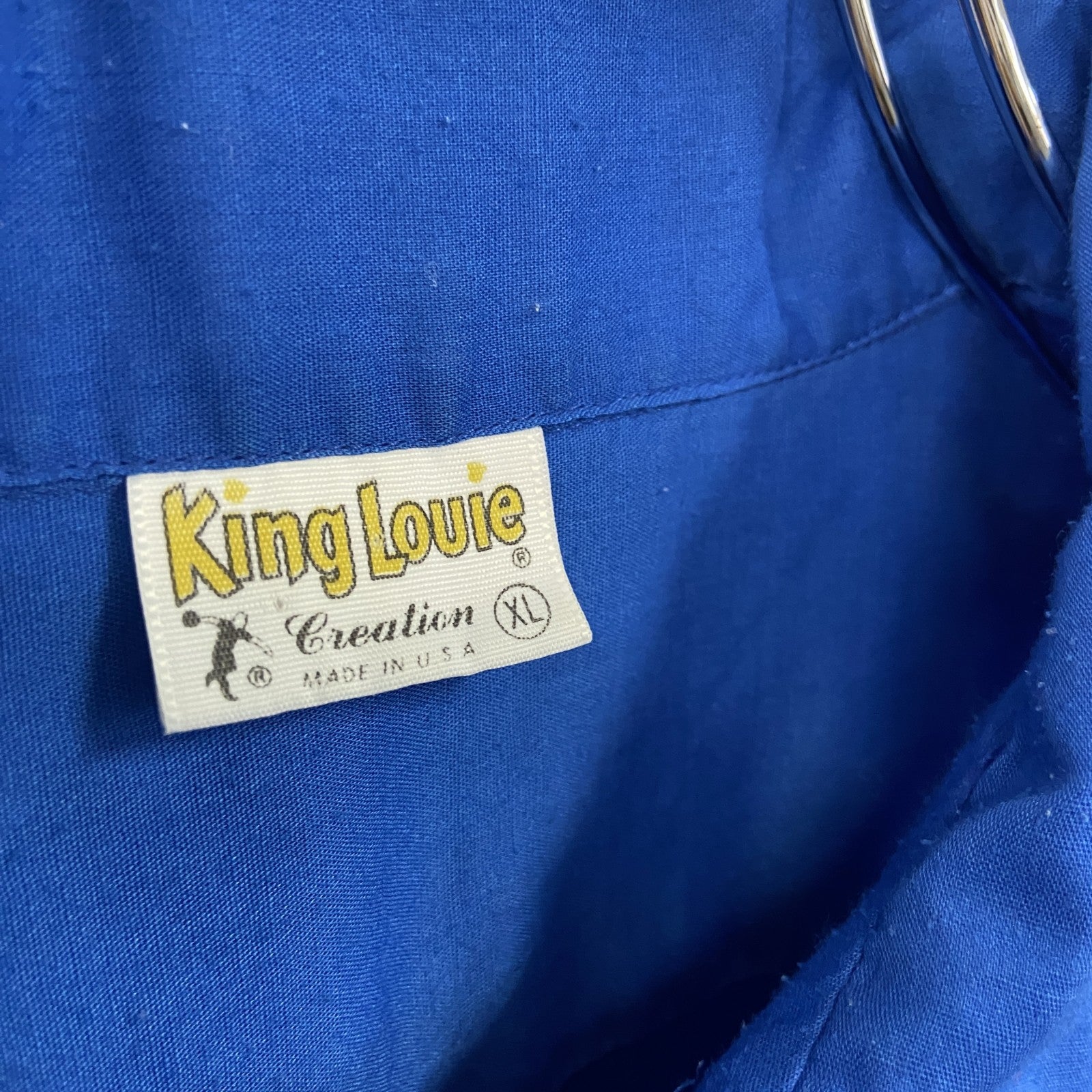 King Louie　半袖シャツ/ボーリングシャツ　青　ブルー　XLサイズ