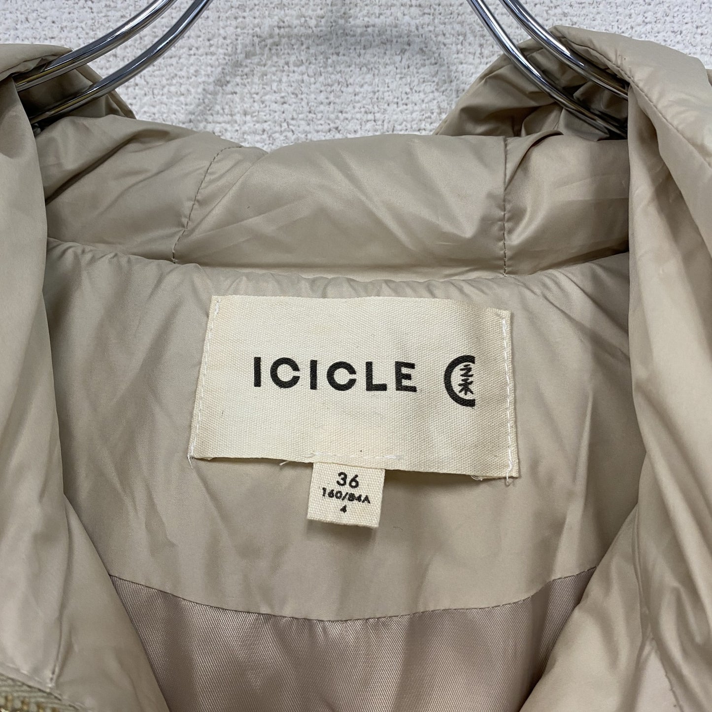 ICICLE　アイシクル　ダウンベスト　ベージュ　36サイズ