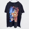 古着 used　鬼滅の刃　DEMON SLAYER　半袖アニメプリントTシャツ　劇場版　無限列車編　黒　ブラック　Lサイズ