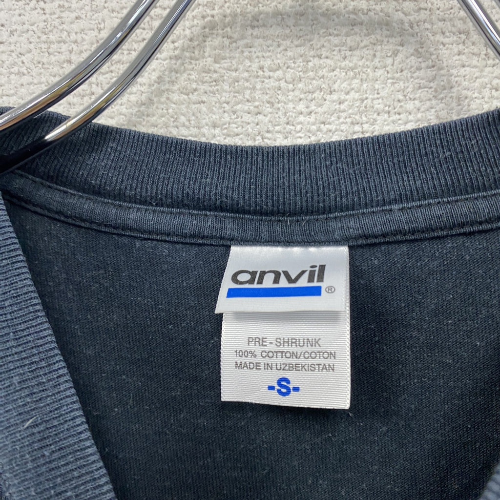 anvil　アンビル　アーノルドシュワルツェネッガー　半袖プリントTシャツ　紺　ネイビー　Sサイズ