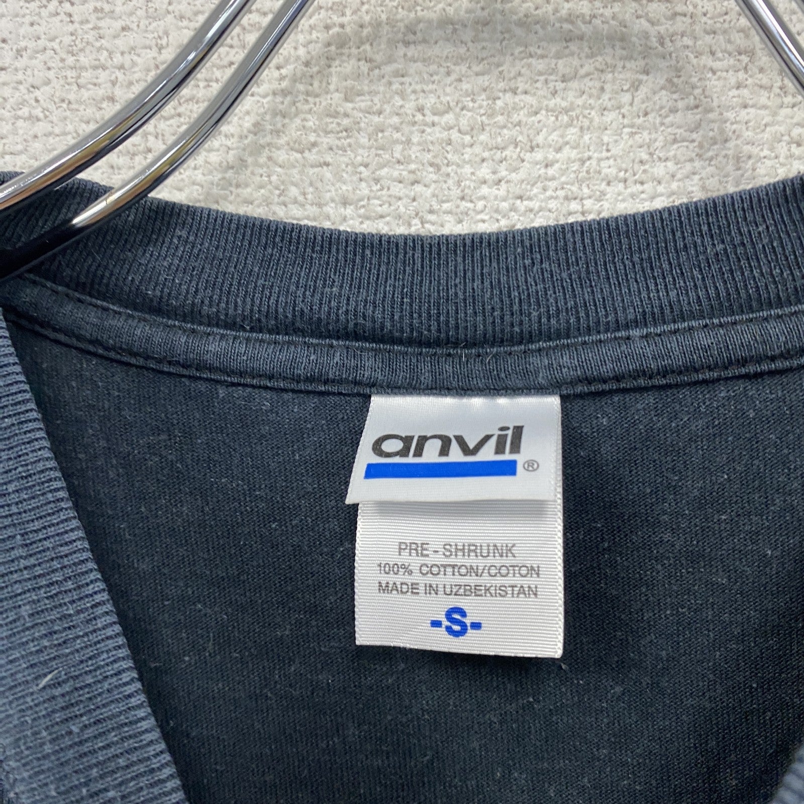 anvil　アンビル　アーノルドシュワルツェネッガー　半袖プリントTシャツ　紺　ネイビー　Sサイズ