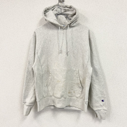 Champion　チャンピオン　リバースウィーブ　スウェットパーカー/フーディー　目無し　灰色　霜降りグレー　Mサイズ