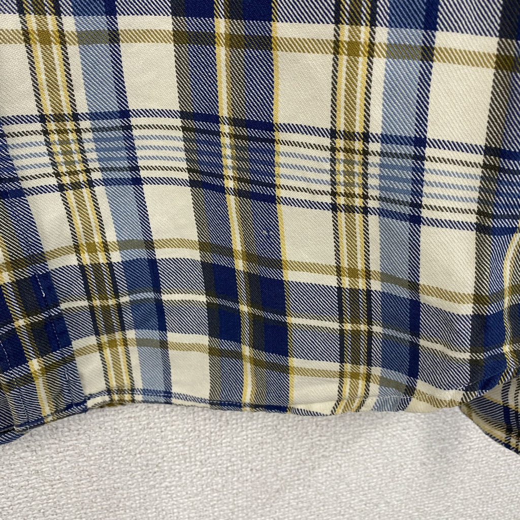 Marmot　マーモット　長袖シャツ　ネルシャツ　チェック柄　ブルー　イエロー　ホワイト　Mサイズ