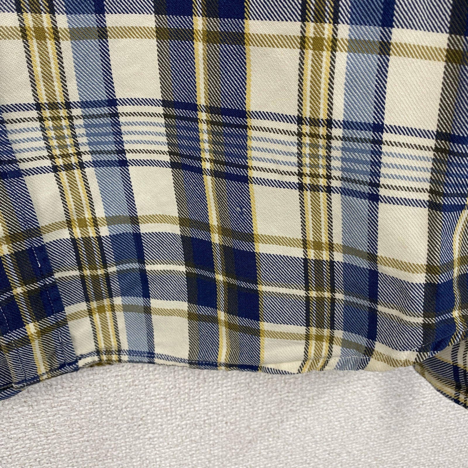 Marmot　マーモット　長袖シャツ　ネルシャツ　チェック柄　ブルー　イエロー　ホワイト　Mサイズ