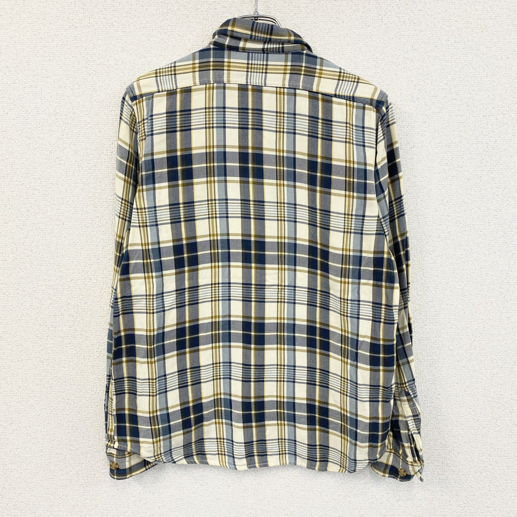 Marmot　マーモット　長袖シャツ　ネルシャツ　チェック柄　ブルー　イエロー　ホワイト　Mサイズ