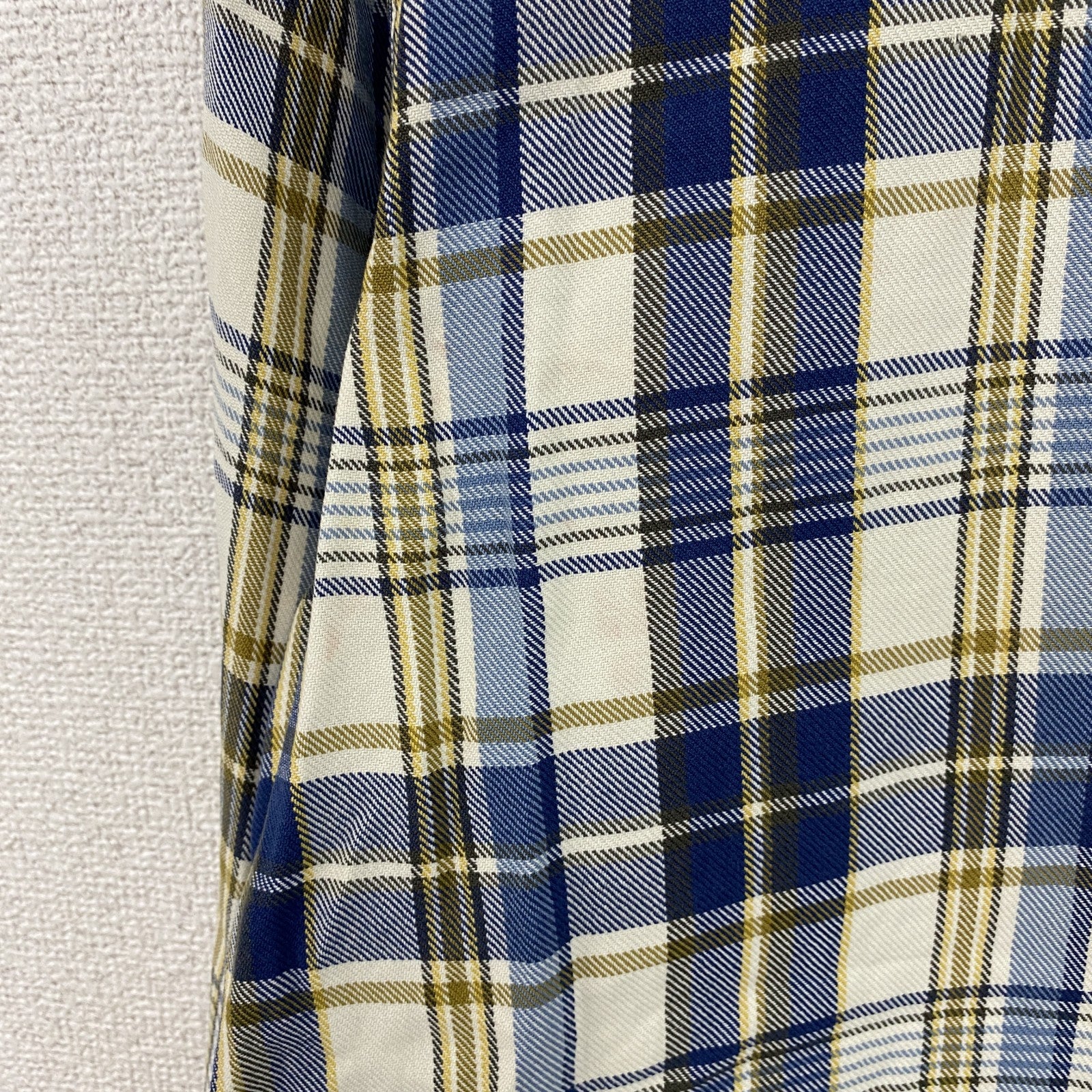 Marmot　マーモット　長袖シャツ　ネルシャツ　チェック柄　ブルー　イエロー　ホワイト　Mサイズ