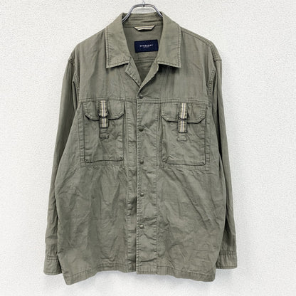 BURBERRY　バーバリー　長袖ミリタリーシャツジャケット　カーキ　
