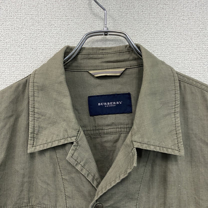 BURBERRY　バーバリー　長袖ミリタリーシャツジャケット　カーキ　