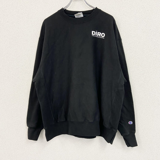 Champion　チャンピオン　リバースウィーブ　スウェット/トレーナー　SEM　企業ロゴ　黒　ブラック　2XLサイズ