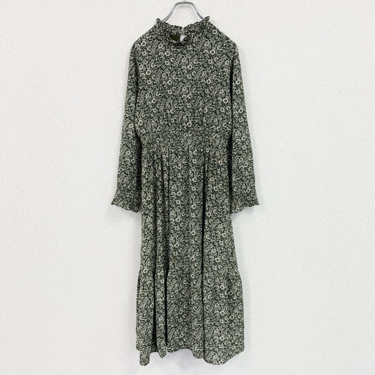 YECCA VECCA　イェッカヴェッカ　ロングワンピース　花柄　緑　グリーン　Fサイズ