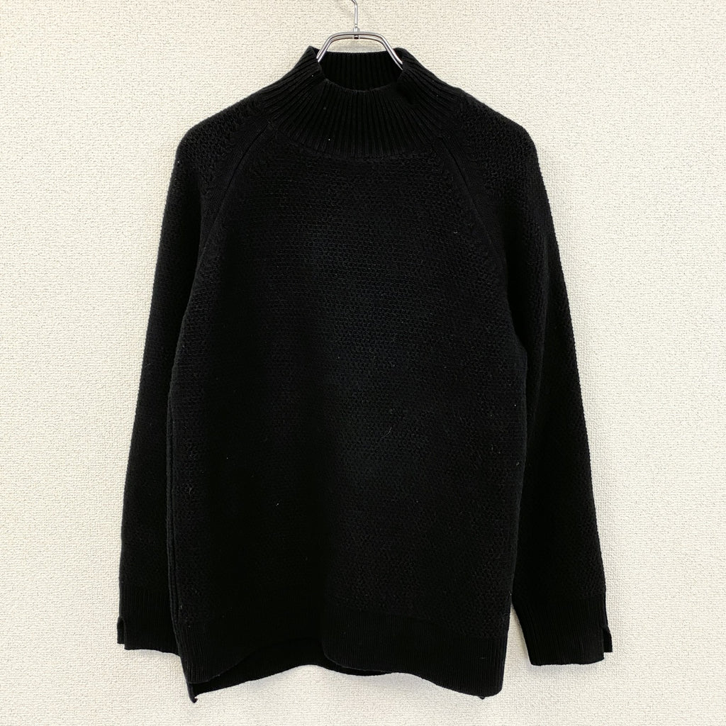 UNIQLO　ユニクロ　＋J　ジルサンダー　プレミアムラムケーブルハイネックセーター　黒　ブラック　Lサイズ