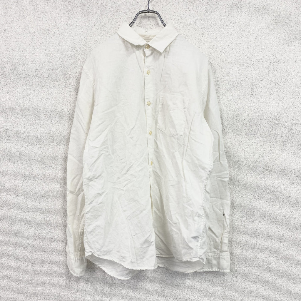 GAP　ギャップ　STANDARD FIT　長袖シャツ　無地　白　ホワイト　Mサイズ