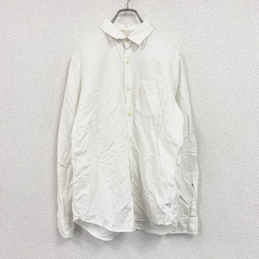 GAP　ギャップ　STANDARD FIT　長袖シャツ　無地　白　ホワイト　Mサイズ