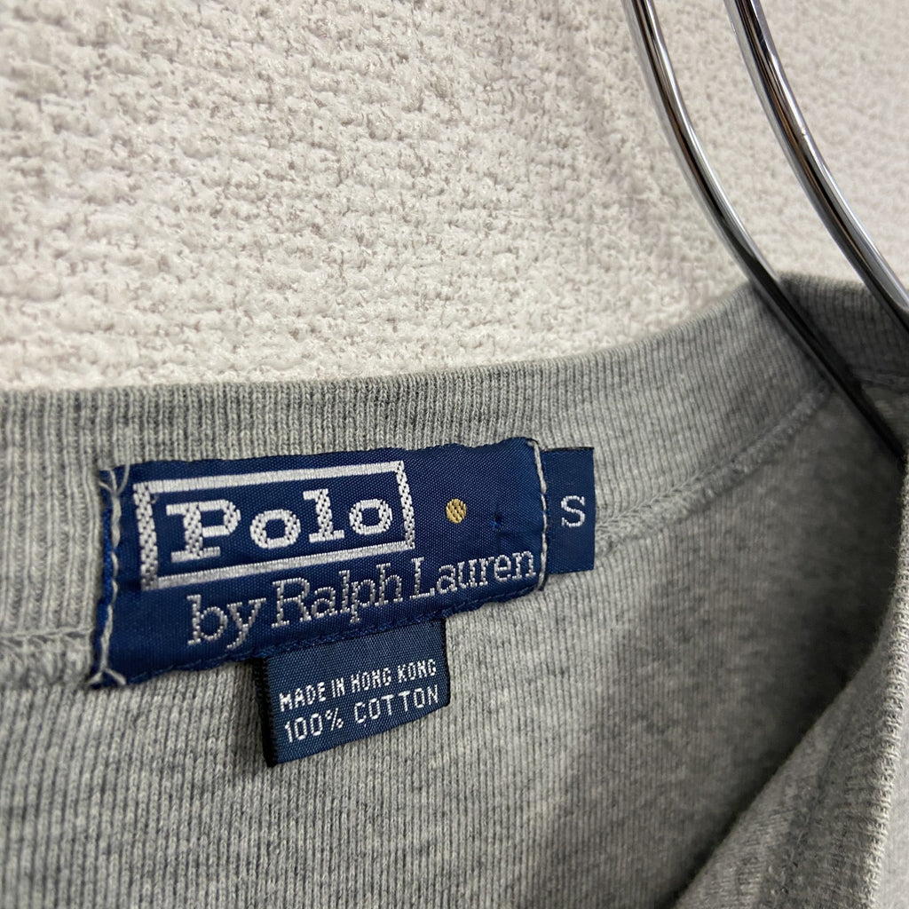 POLO by Ralph Lauren　コットンニットセーター　ヘンリーネック　灰色　グレー　Sサイズ