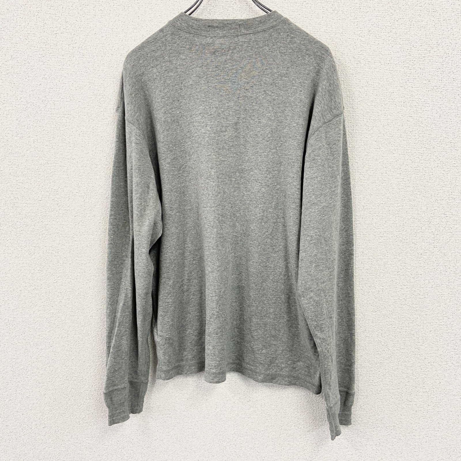 POLO by Ralph Lauren　コットンニットセーター　ヘンリーネック　灰色　グレー　Sサイズ