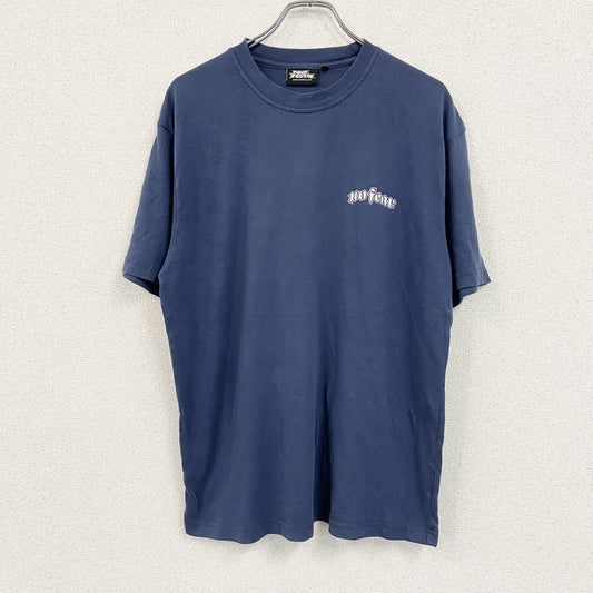 NO FEAR 　ノーフェア　半袖Tシャツ　スカル　骸骨　紺　ネイビー　Lサイズ