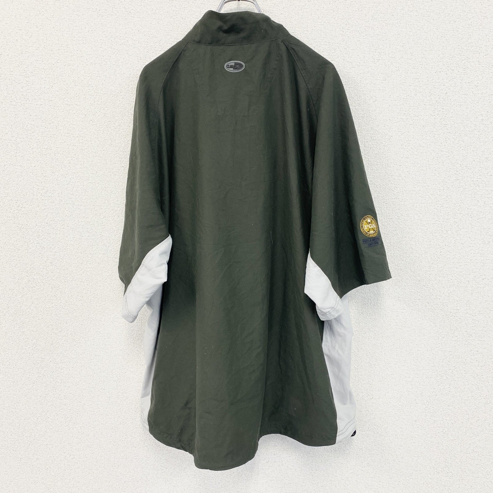 adidas　アディダス　ハーフジップブルゾン/スイングトップ　ハーフジップ　緑　XLサイズ