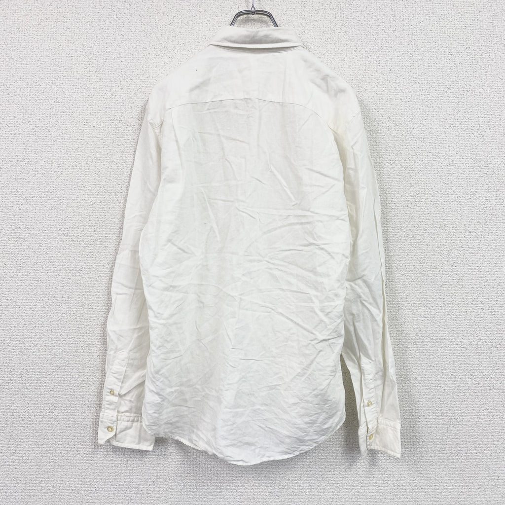 GAP　ギャップ　STANDARD FIT　長袖シャツ　無地　白　ホワイト　Mサイズ