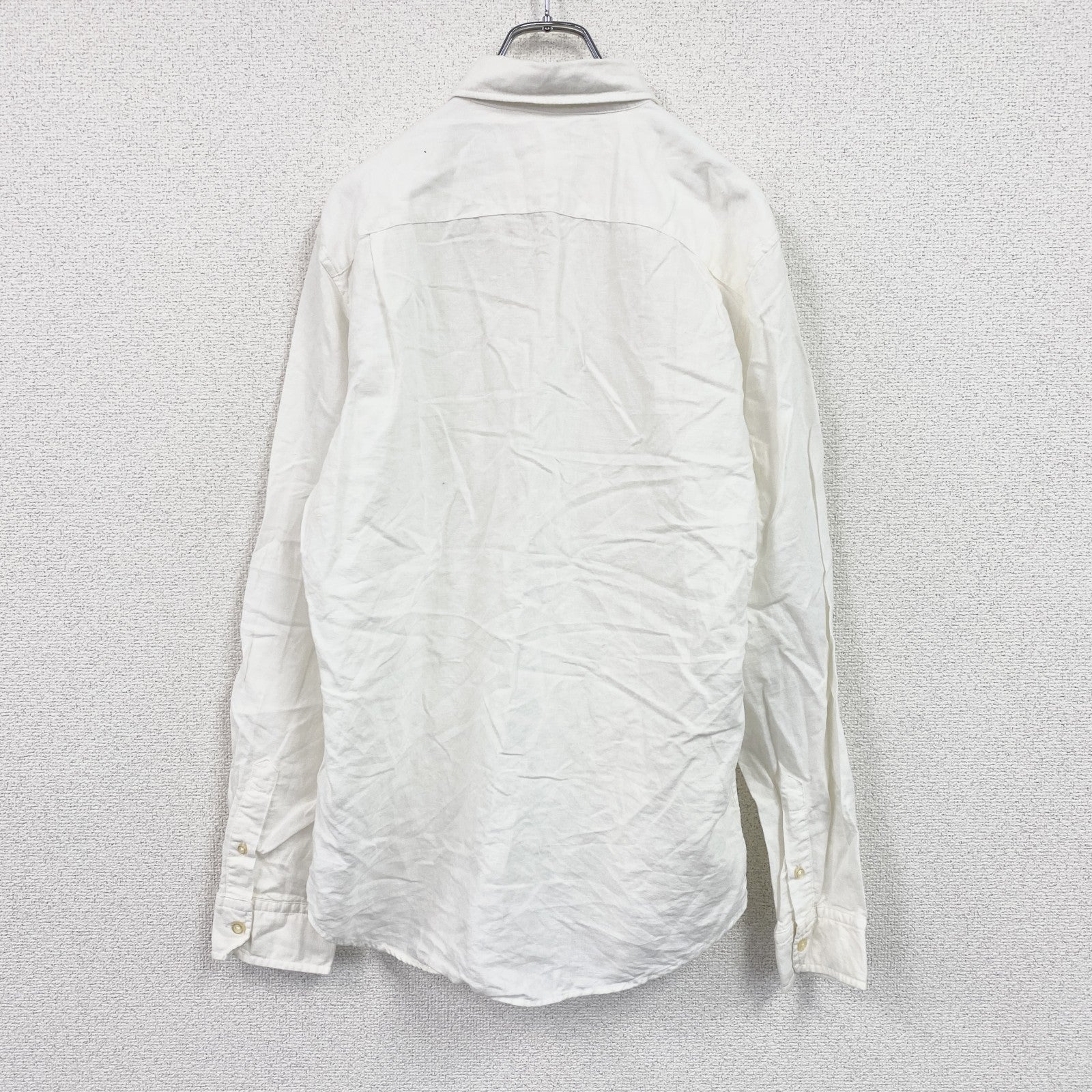 GAP　ギャップ　STANDARD FIT　長袖シャツ　無地　白　ホワイト　Mサイズ