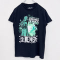古着 used　ONE PIECE　ワンピース　ロロノアゾロ　半袖アニメプリントTシャツ　黒　ブラック　Sサイズ
