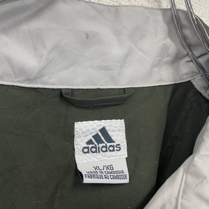 adidas　アディダス　ハーフジップブルゾン/スイングトップ　ハーフジップ　緑　XLサイズ