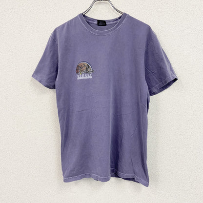 STUSSY　ステューシー　半袖プリントTシャツ　両面プリント　スカル　骸骨　紫　パープル　Mサイズ