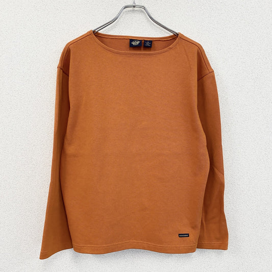 ～00s　DOCKERS　ドッカーズ　長袖Tシャツ/ロンT　ヴィンテージ　ボートネック　オレンジ　Mサイズ