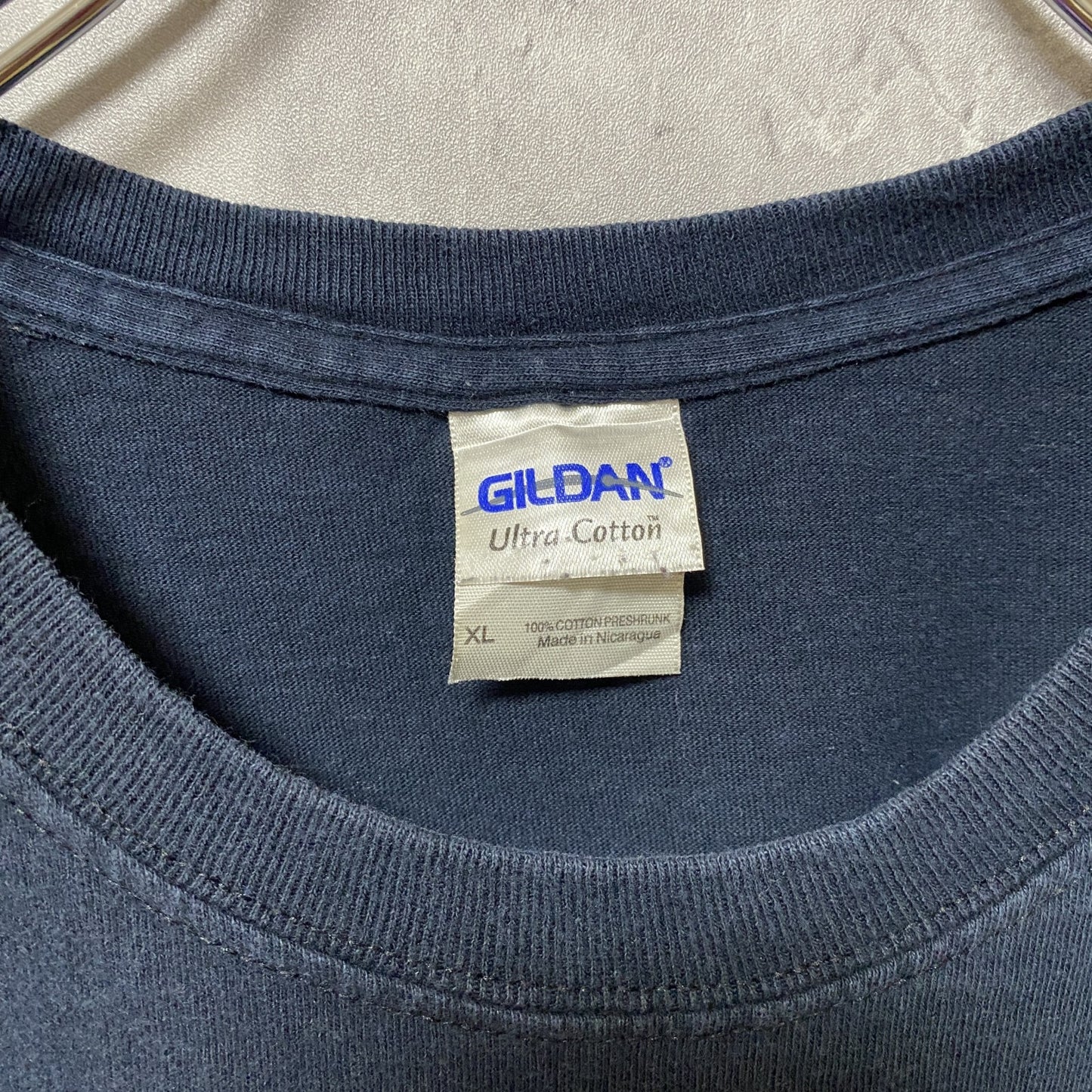 古着 used　GILDAN ギルダン　ROADMEN　半袖プリントTシャツ　黒　ブラック　レトロデザイン　XLサイズ