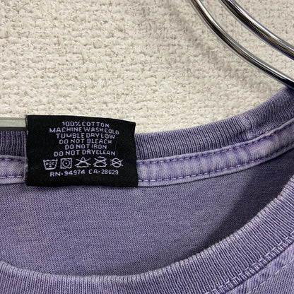 STUSSY　ステューシー　半袖プリントTシャツ　両面プリント　スカル　骸骨　紫　パープル　Mサイズ