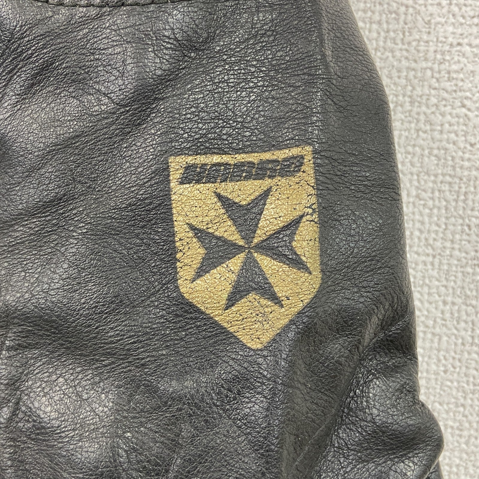 HARRRO　レザージャケット　ダブルライダースジャケット　裏起毛　黒　ブラック　48