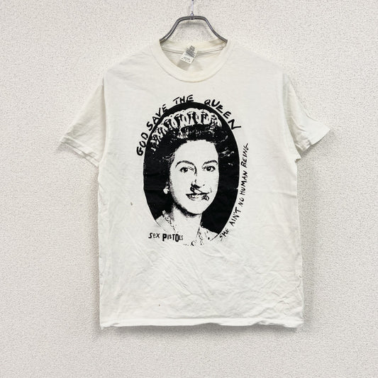 GILDAN　ギルダン　SEX PISTOLS　セックス ピストルズ　半袖バンドTシャツ　ゴッドセイヴザクイーン　白　ホワイト　Mサイズ