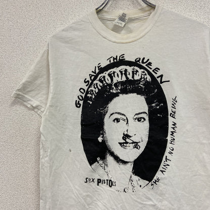 GILDAN　ギルダン　SEX PISTOLS　セックス ピストルズ　半袖バンドTシャツ　ゴッドセイヴザクイーン　白　ホワイト　Mサイズ