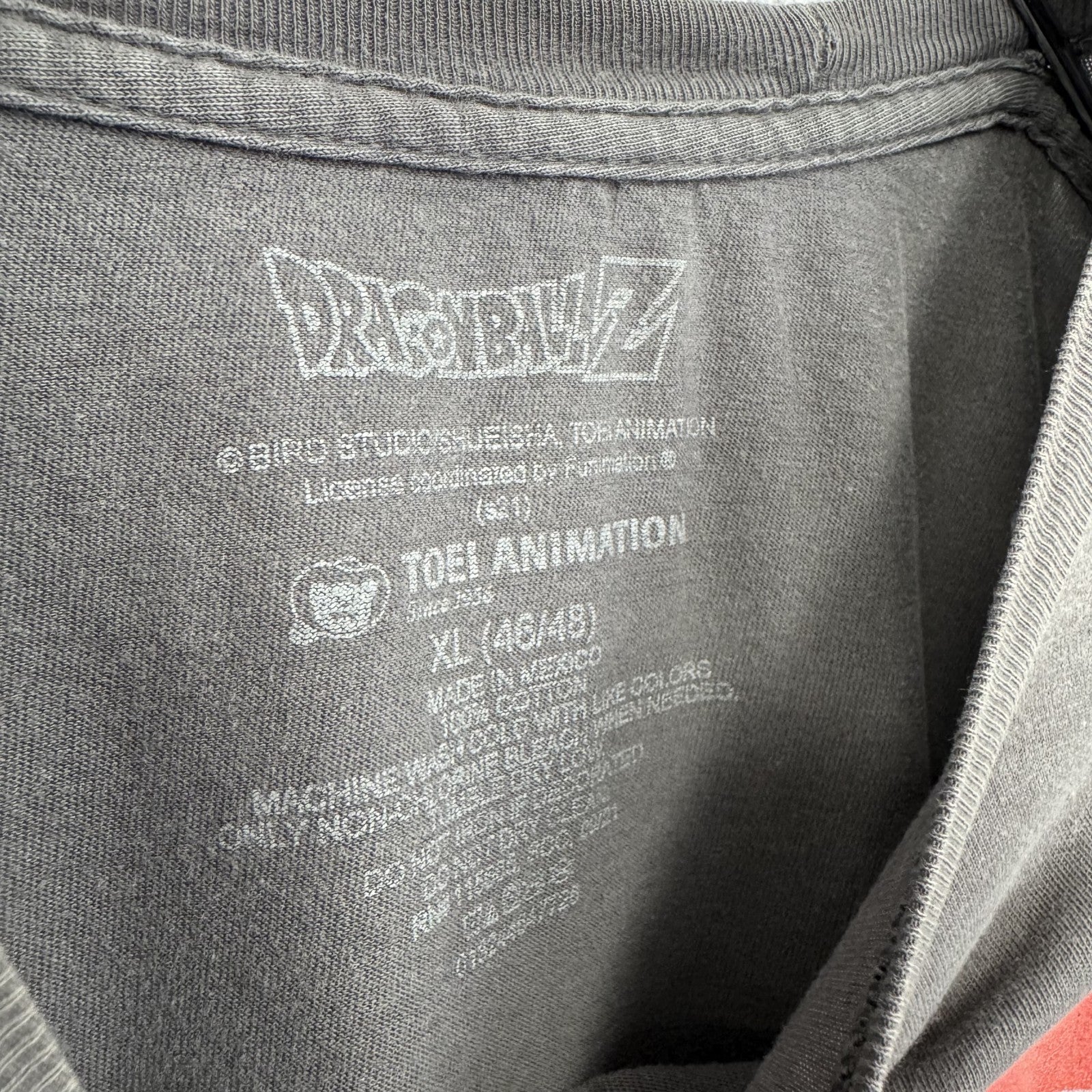古着 used　DRAGON BALL Z　ドラゴンボールZ　半袖アニメプリントTシャツ　黒　ブラック　スミクロ　XLサイズ