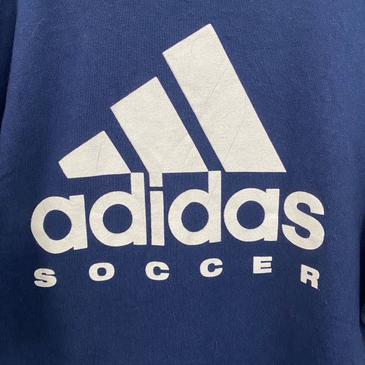 古着 used　90s　adidas　アディダス　半袖カレッジプリントTシャツ　OLD DOMINION　ネイビー　Sサイズ