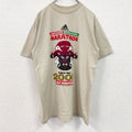 古着 used　00s　adidas　アディダス　半袖両面プリントTシャツ　バンクーバー　マラソン　クルーネック　ベージュ　Sサイズ