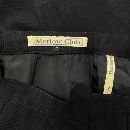 Marlow Club　マーロウクラブ　Burberrys　膝丈タイトスカート　紺　ネイビー　7サイズ
