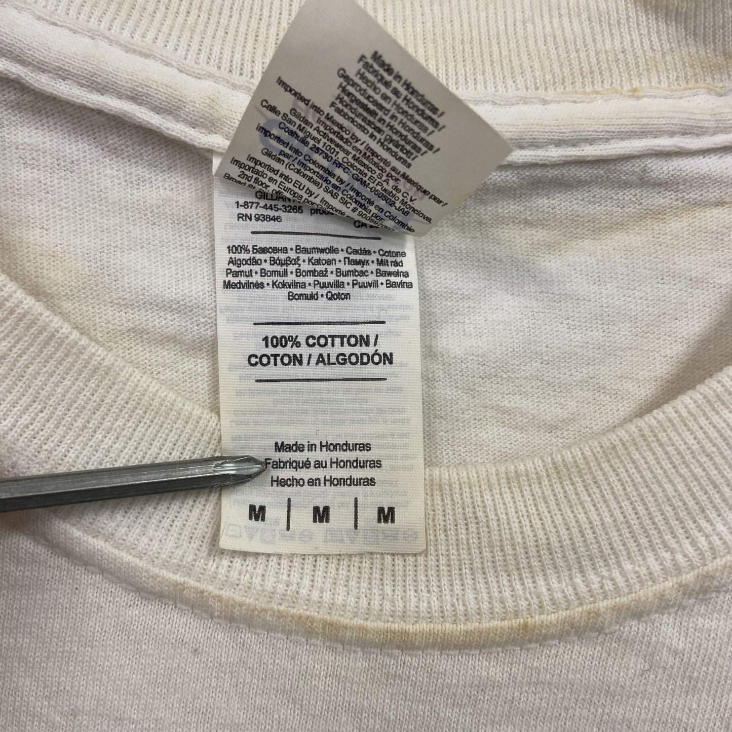 GILDAN　ギルダン　SEX PISTOLS　セックス ピストルズ　半袖バンドTシャツ　ゴッドセイヴザクイーン　白　ホワイト　Mサイズ