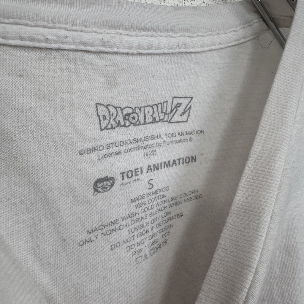 古着 used　DRAGON BALL　ドラゴンボール　半袖アニメプリントTシャツ　フュージョン　白　ホワイト　Sサイズ