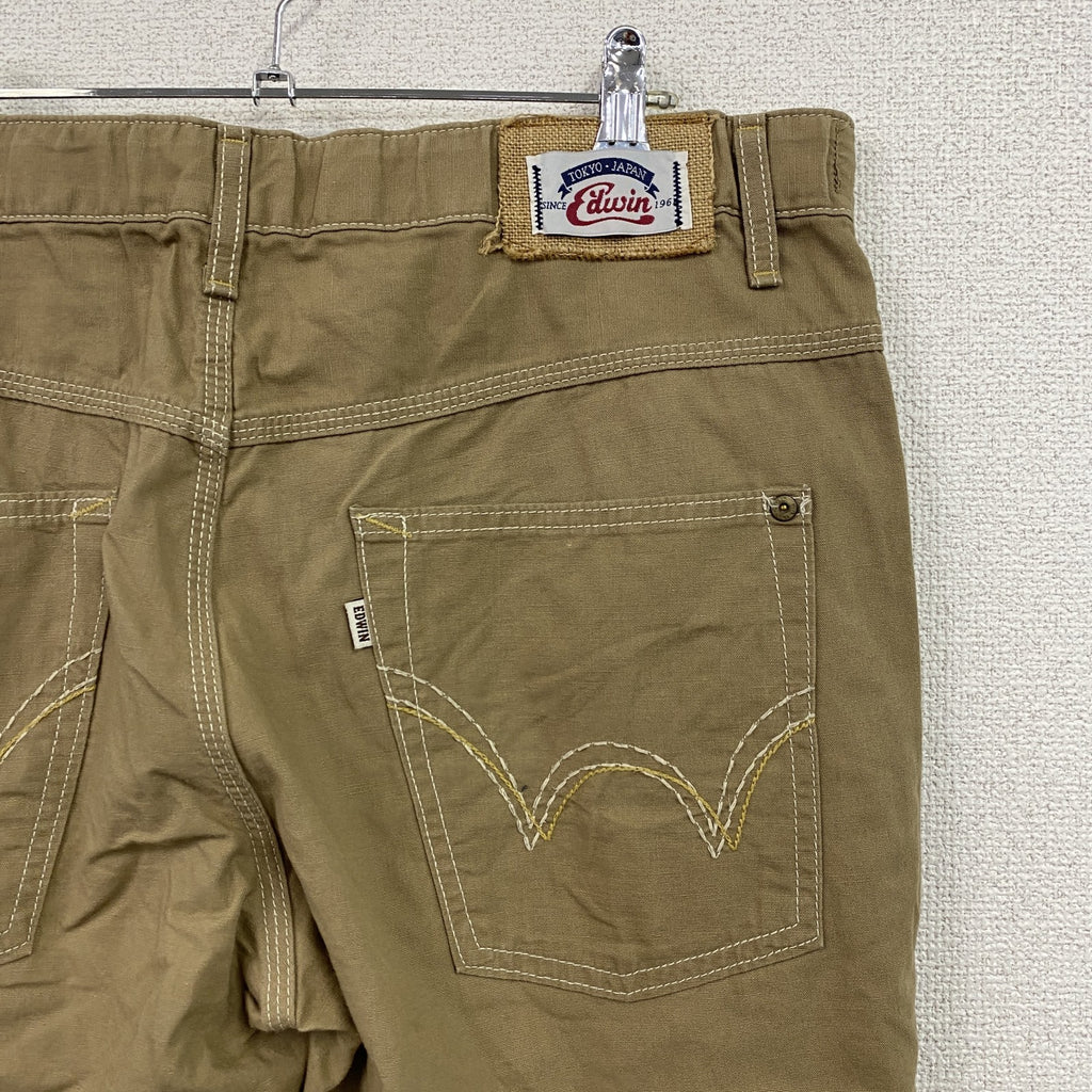 EDWIN　エドウィン　ワークパンツ　ワンポイント　ベージュ　Lサイズ