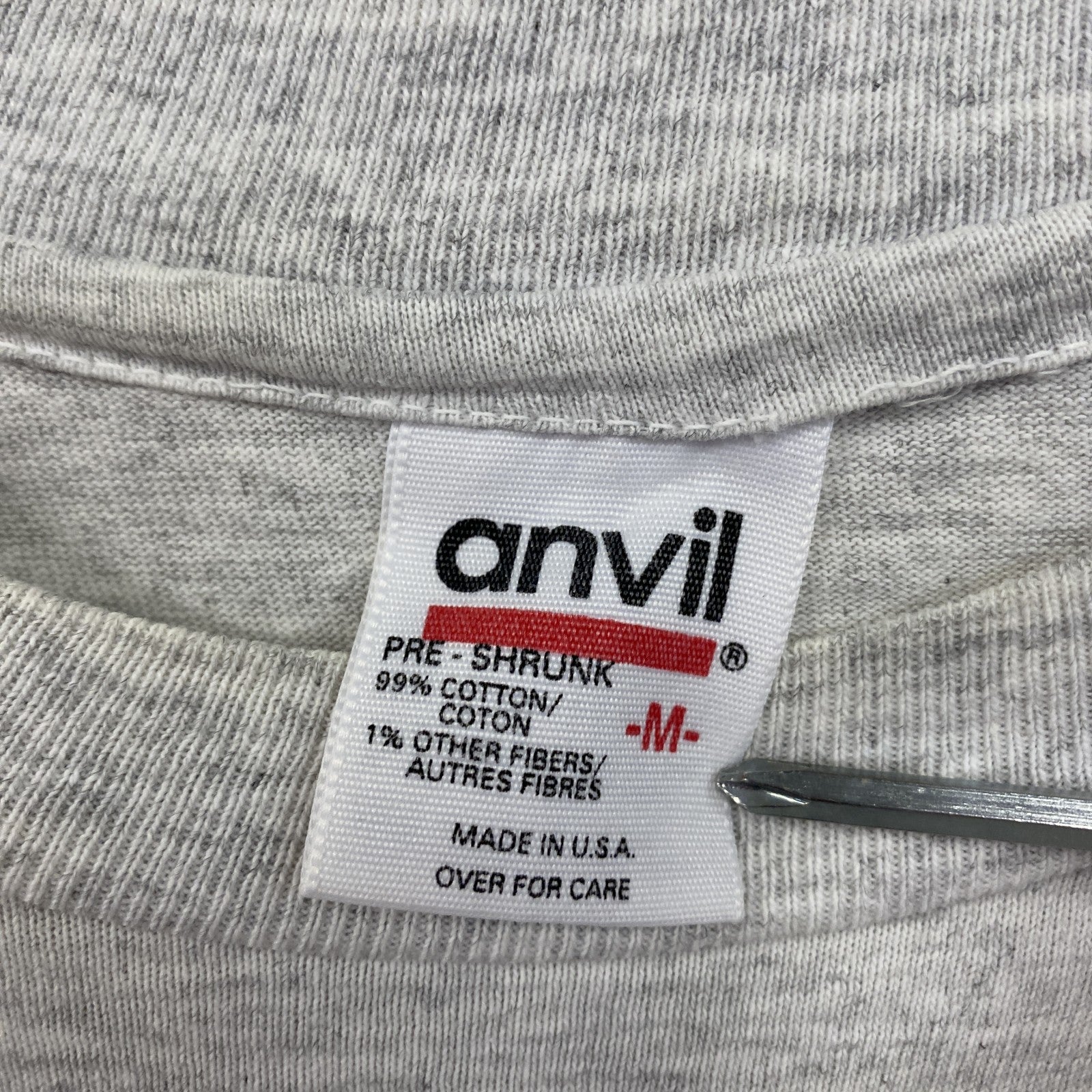 90s　anvil　美ら海　半袖プリントTシャツ　ヴィンテージ　シングルステッチ　グレー　Mサイズ